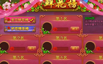 热血江湖传私服鲜花榜